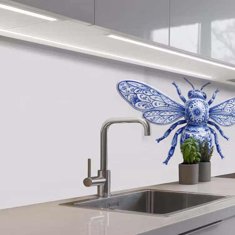 Keuken achterwand - Bij - Modern - Delfts - Blauw — 2