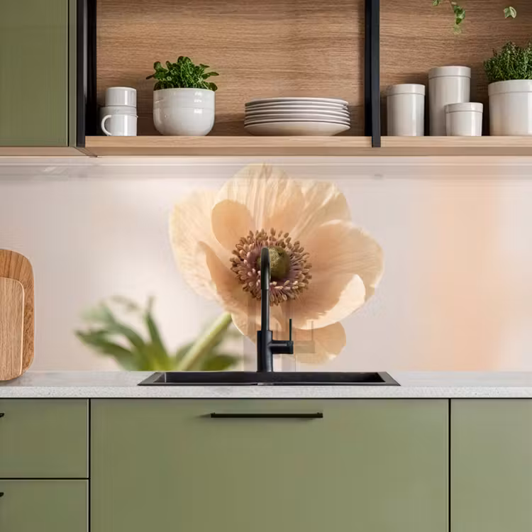 Keuken achterwand - Bloem - Minimalistisch - Groen — 8