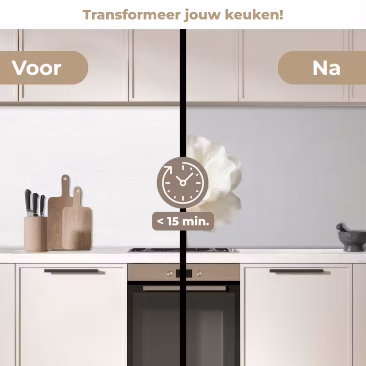 Keuken achterwand - Bloem - Minimalistisch -Wit — 3