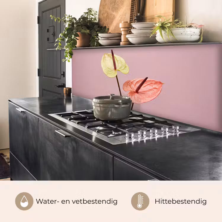 Keuken achterwand - Bloemen - Anthuriums - Geel - Roze — 5