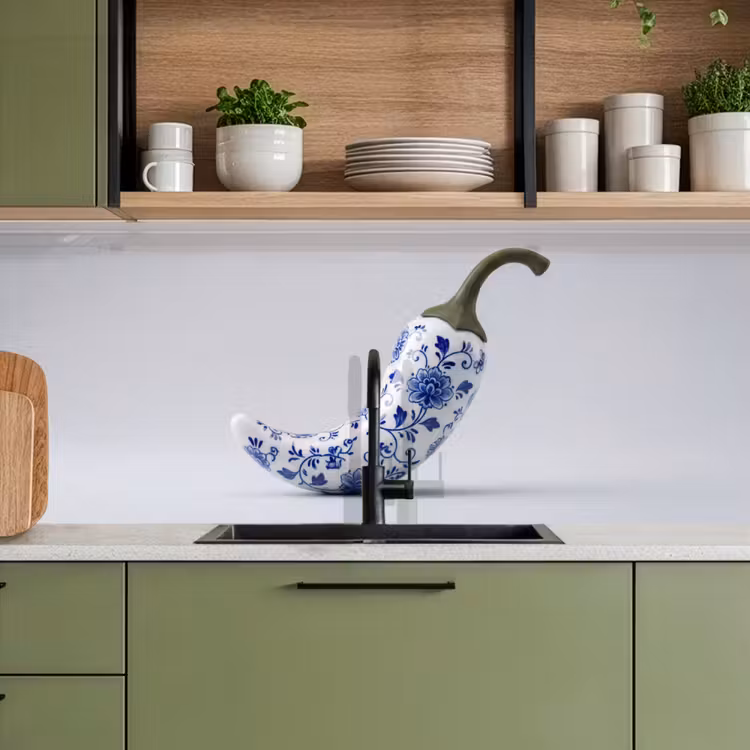 Keuken achterwand - Chilipeper - Keramiek - Blauw — 8