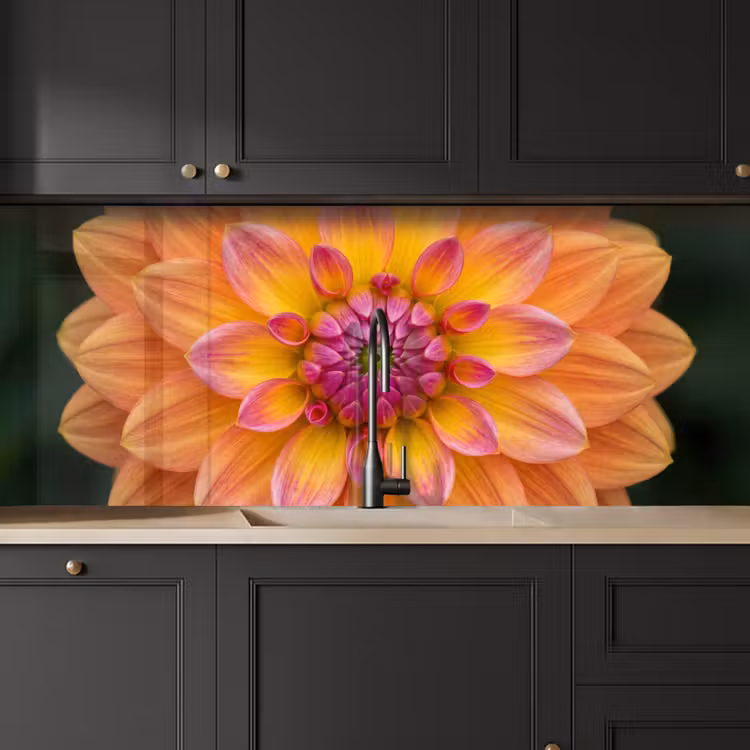 Keuken achterwand - Dahlia - Bloem - Oranje — 6