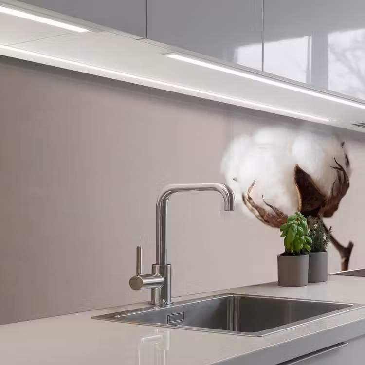 Keuken achterwand - Katoenbol - Minimalistisch - Wit — 2
