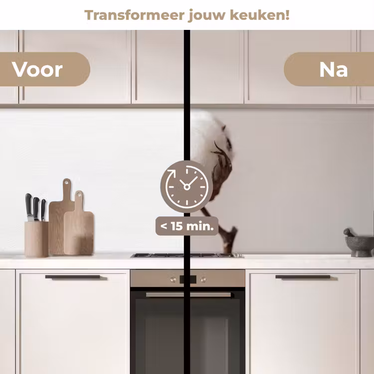 Keuken achterwand - Katoenbol - Minimalistisch - Wit — 3