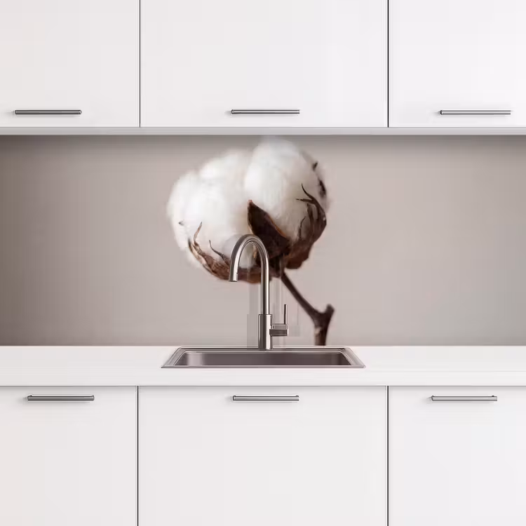 Keuken achterwand - Katoenbol - Minimalistisch - Wit — 4