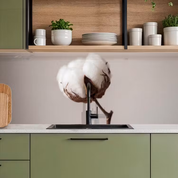 Keuken achterwand - Katoenbol - Minimalistisch - Wit — 8