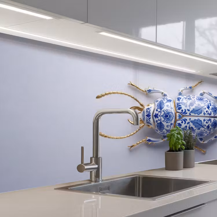 Keuken achterwand - Kever - Delfts - Blauw - Goud — 2