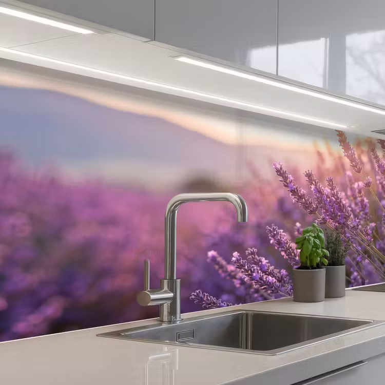 Keuken achterwand - Lavendel - Paars - Zonlicht — 2