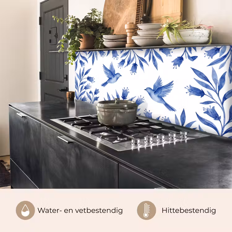 Keuken achterwand - Modern - Vogels - Delfts - Blauw — 5
