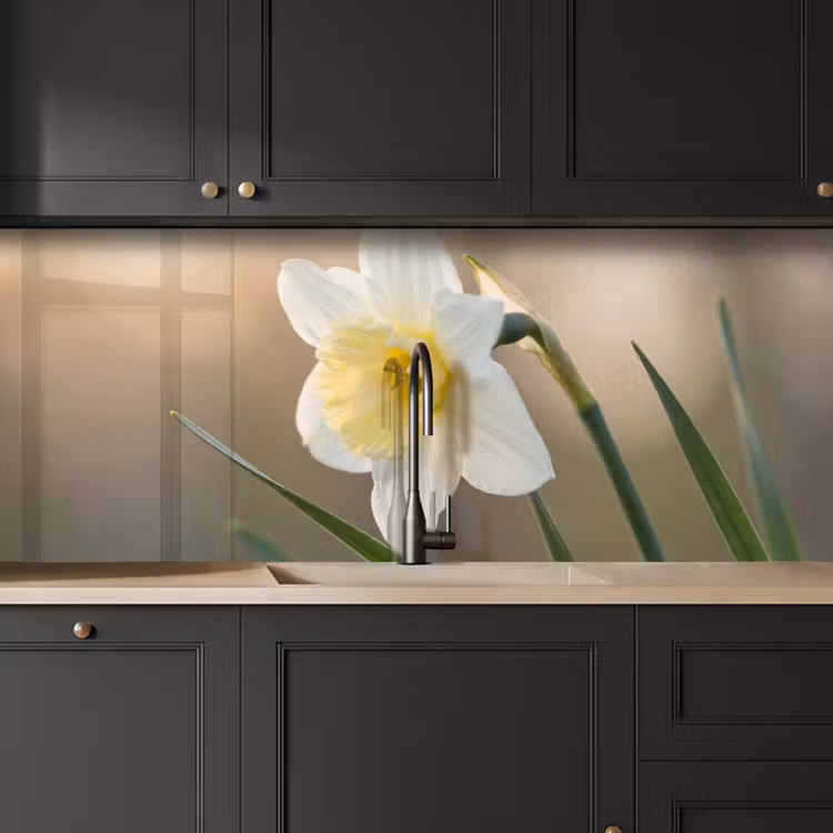 Keuken achterwand - Narcis - Bloem - Minimalistisch — 6
