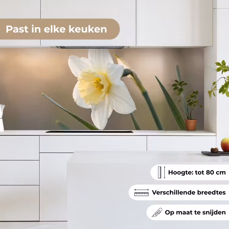 Keuken achterwand - Narcis - Bloem - Minimalistisch — 7