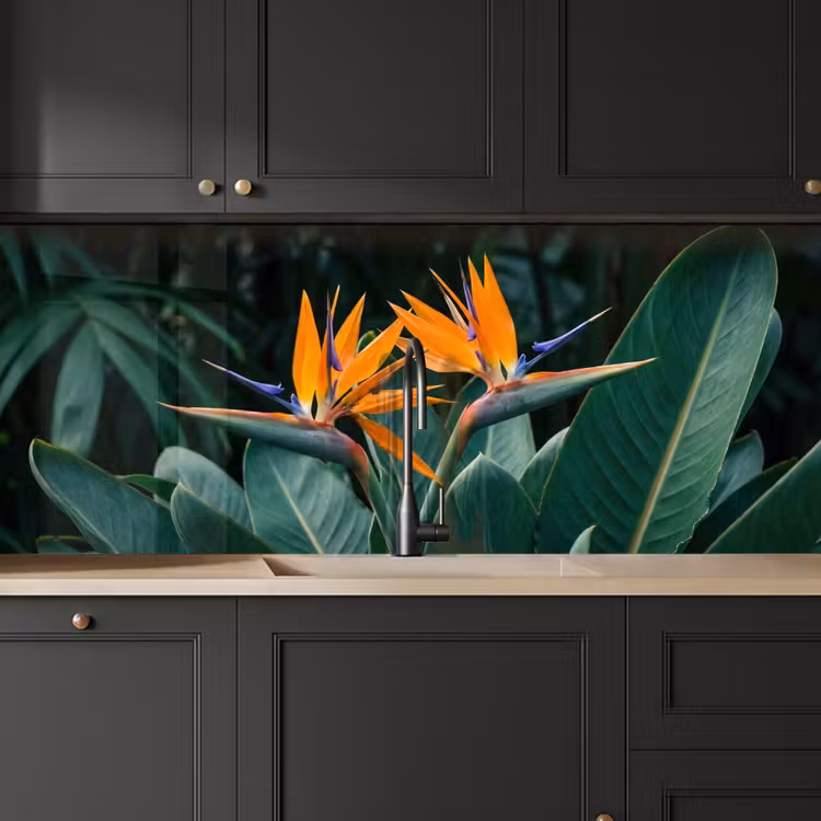 Keuken achterwand - Paradijsvogel - Bloem - Exotisch — 6