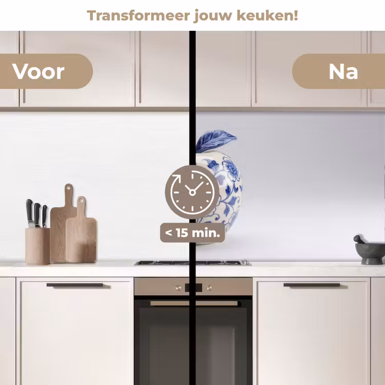 Keuken achterwand - Appel - Blauw - Klassiek — 3