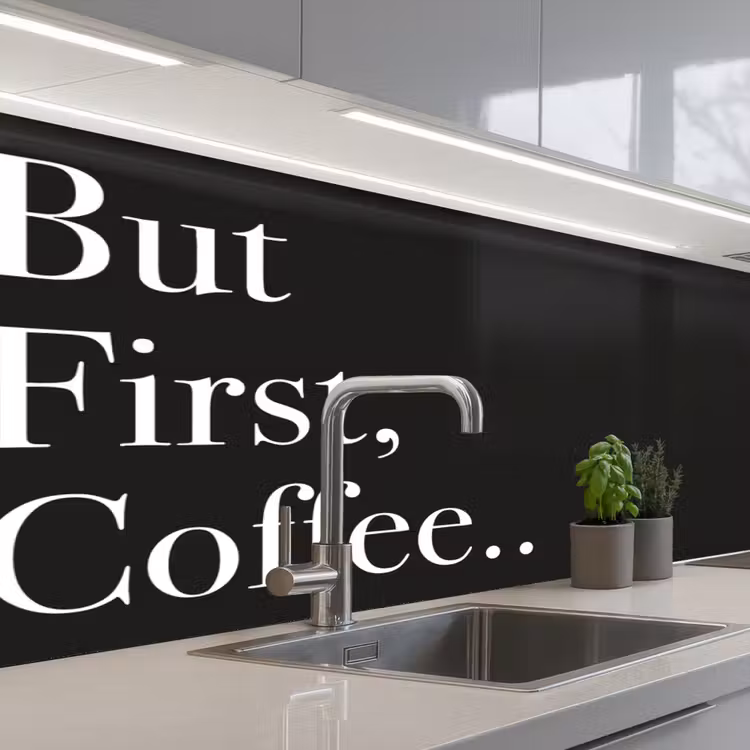 Keuken achterwand - But First Coffee — 2