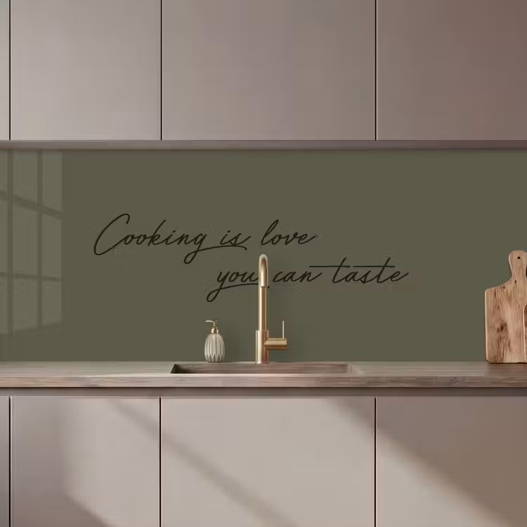 Keuken achterwand - Cooking is love you can taste — 1