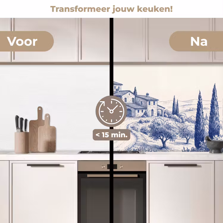 Keuken achterwand - Rustiek - Landgoed - Blauw — 3