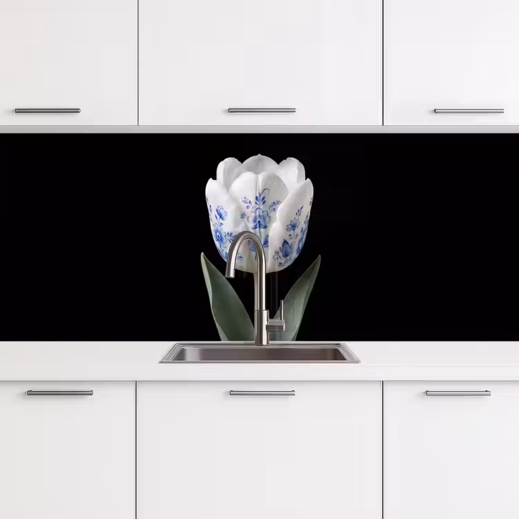 Keuken achterwand - Tulp - Patroon - Blauw — 4