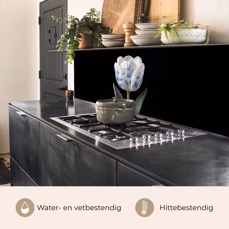 Keuken achterwand - Tulp - Patroon - Blauw — 5