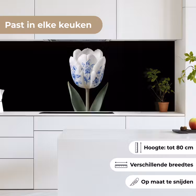 Keuken achterwand - Tulp - Patroon - Blauw — 7