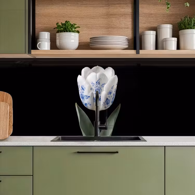 Keuken achterwand - Tulp - Patroon - Blauw — 8