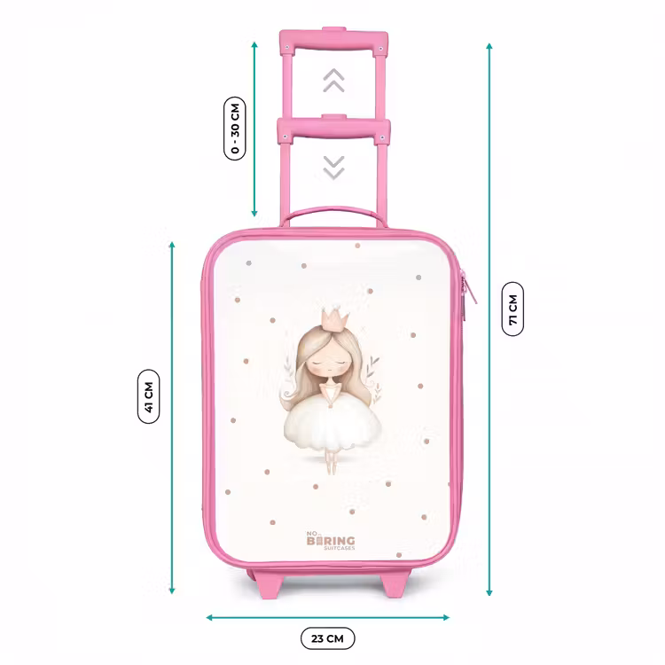 Kinderkoffer - Roze - Ballerina prinses tussen beige stippen — 5