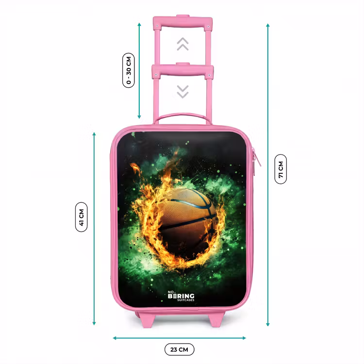 Kinderkoffer - Roze - Basketbal in vlammen en explosieve energie — 5