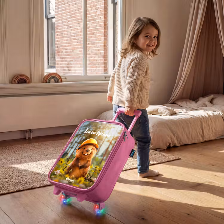 Kinderkoffer met naam - Roze - Benno Bloembouwer — 3
