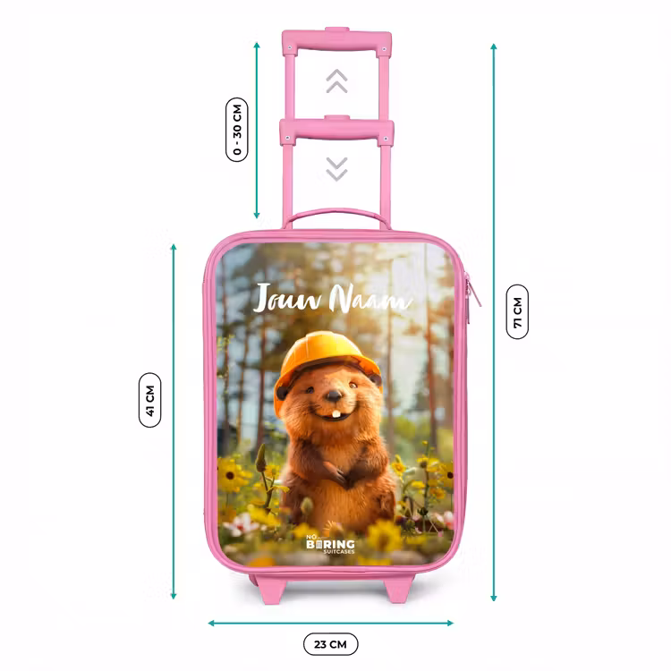 Kinderkoffer met naam - Roze - Benno Bloembouwer — 5