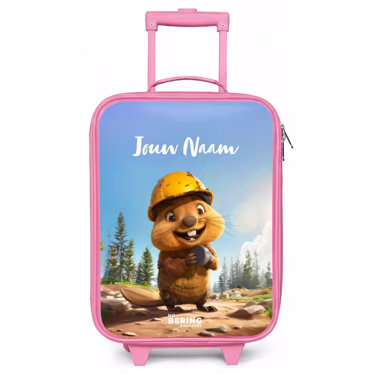 Kinderkoffer met naam - Roze - Billy Bouwhelm — 1