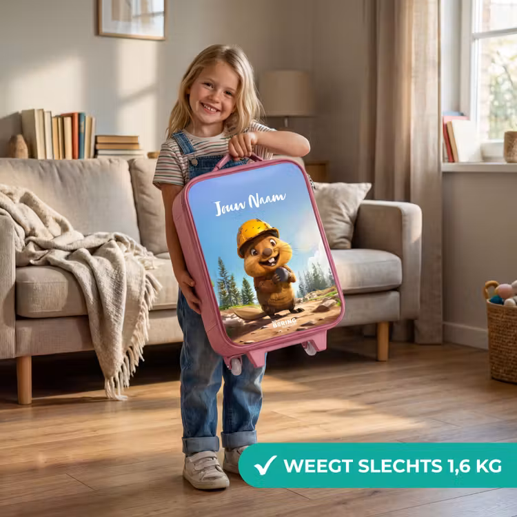 Kinderkoffer met naam - Roze - Billy Bouwhelm — 2