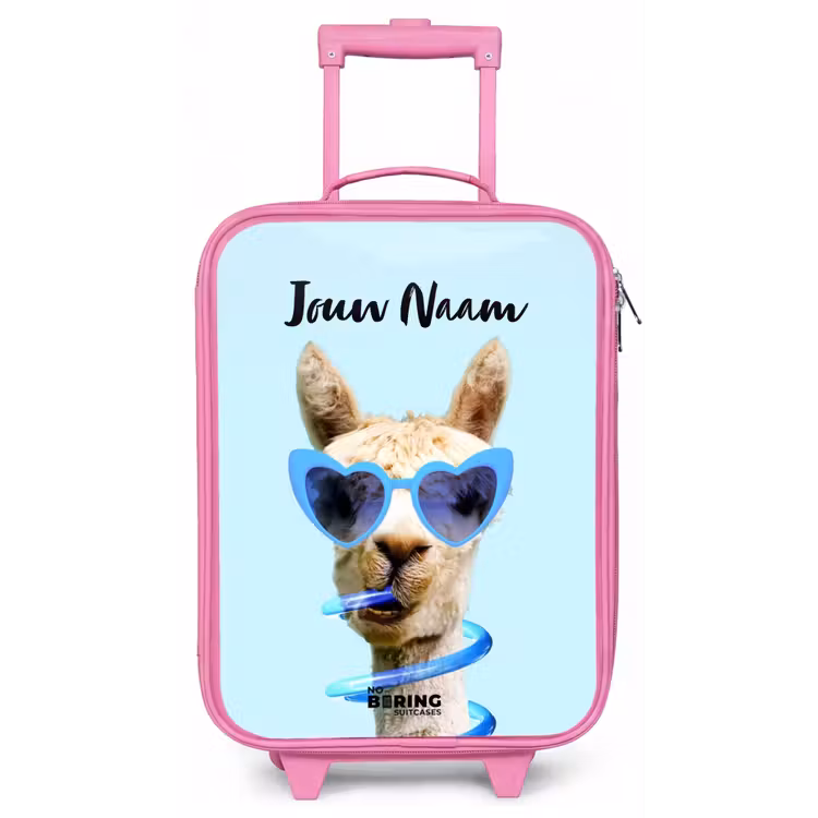 Kinderkoffer met naam - Roze - Allard Alpaca — 1