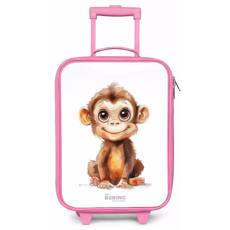 Kinderkoffer - Roze - Baby aap — 1