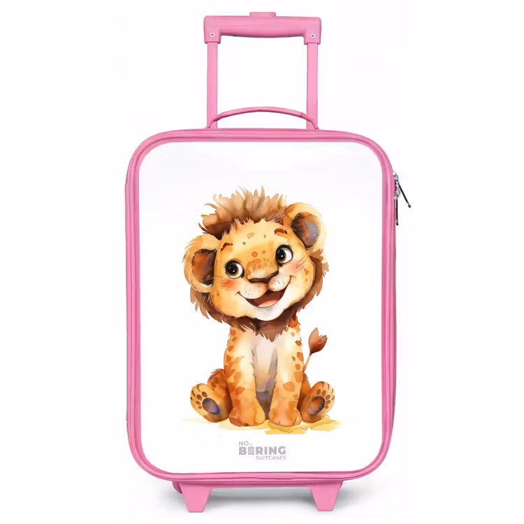 Kinderkoffer - Roze - Baby leeuw — 1