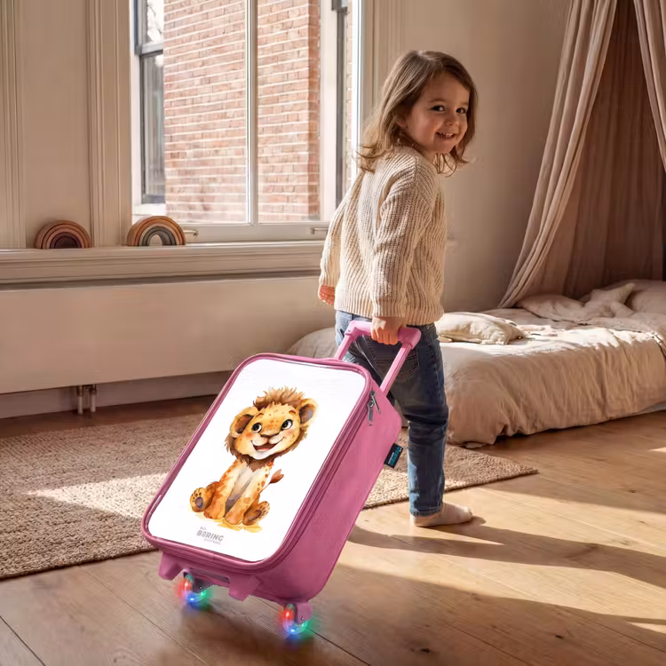 Kinderkoffer - Roze - Baby leeuw — 3