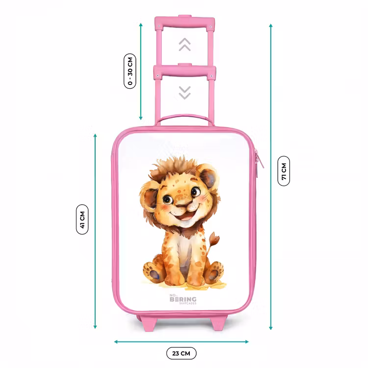 Kinderkoffer - Roze - Baby leeuw — 5