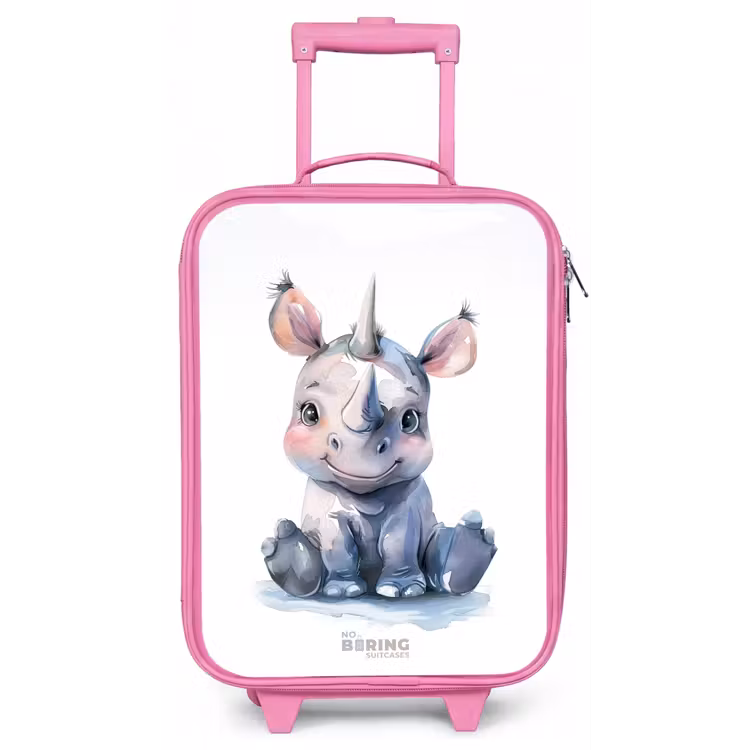 Kinderkoffer - Roze - Baby neushoorn — 1