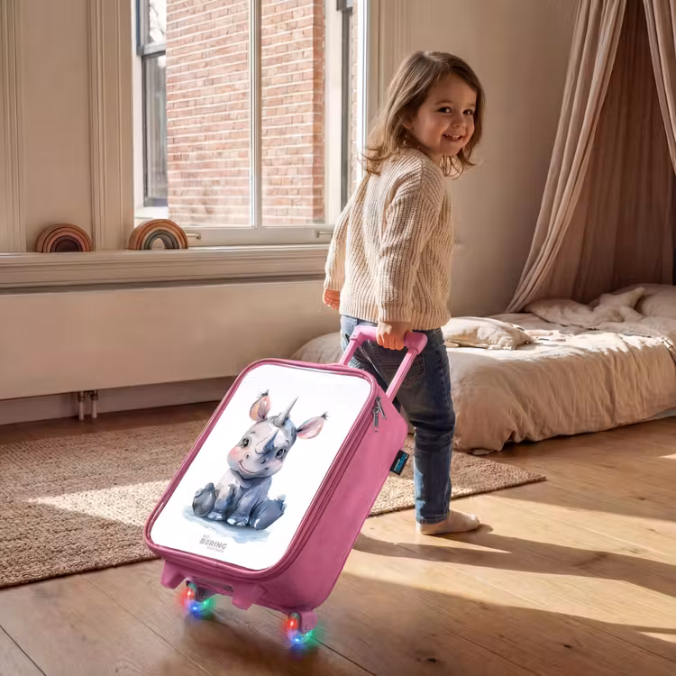 Kinderkoffer - Roze - Baby neushoorn — 3