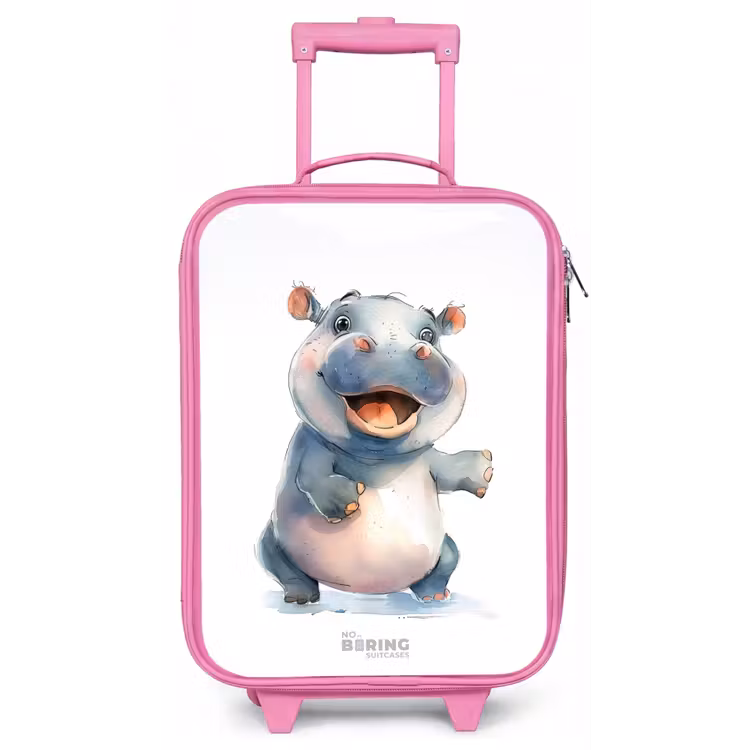 Kinderkoffer - Roze - Baby nijlpaard — 1