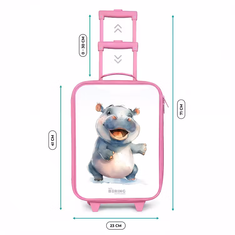 Kinderkoffer - Roze - Baby nijlpaard — 5