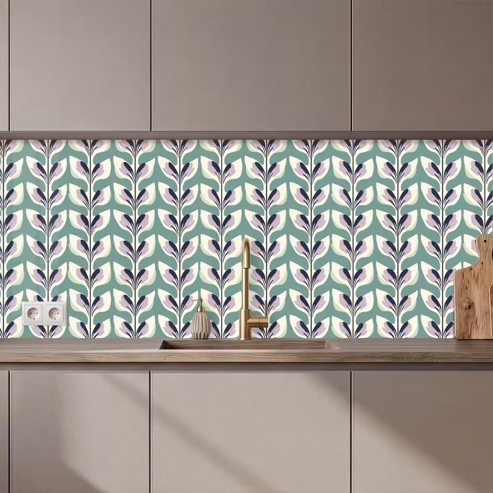 Keuken achterwand - Retro - Modern - Groen — 1