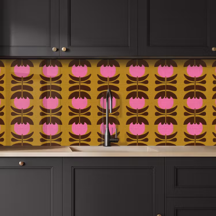 Keuken achterwand - Abstract - Bloemen - Roze — 6