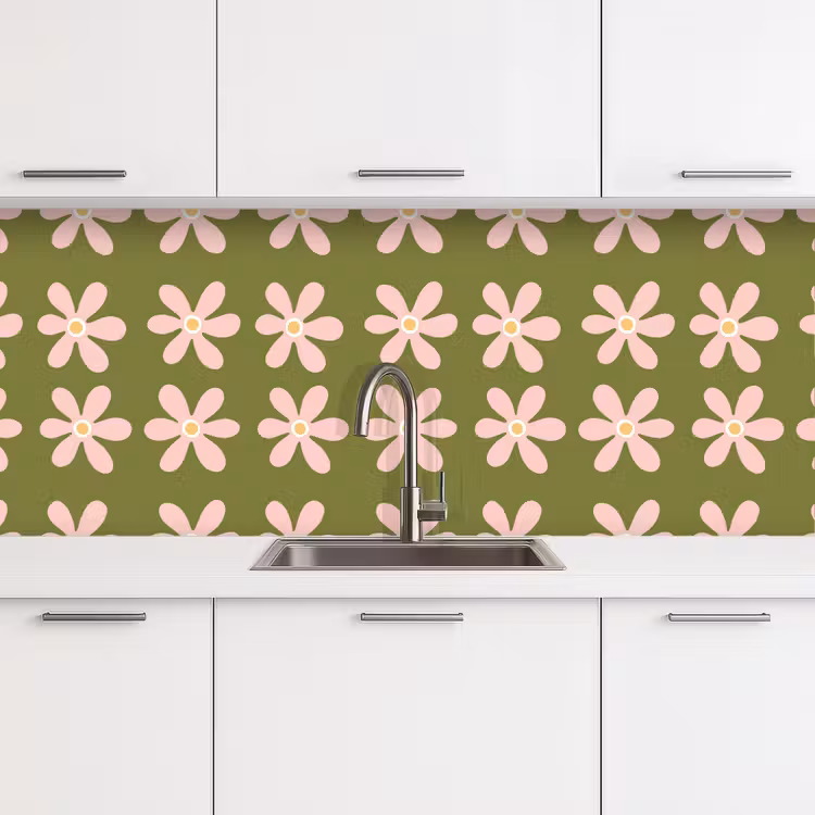Keuken achterwand - Bloem - Modern - Groen — 4