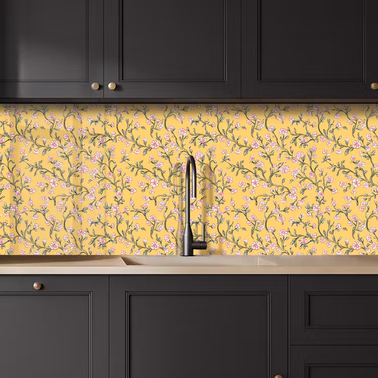 Keuken achterwand - Bloemen - Motief - Geel — 6
