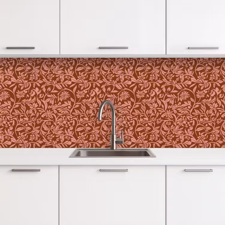 Keuken achterwand - Bloemen - Print - Roze — 4