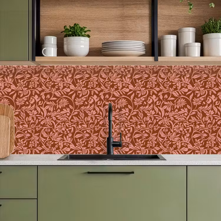 Keuken achterwand - Bloemen - Print - Roze — 8