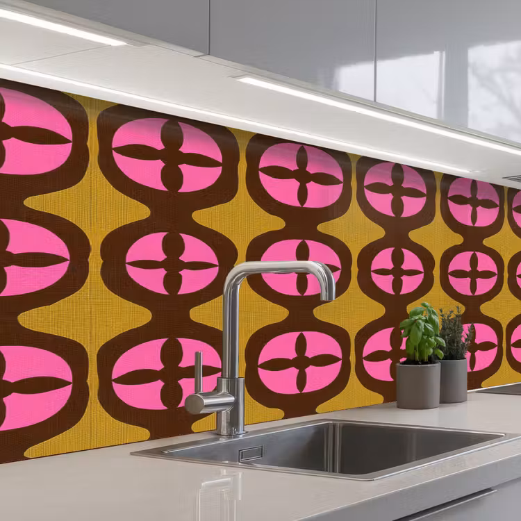 Keuken achterwand - Modern - Patroon - Roze — 2