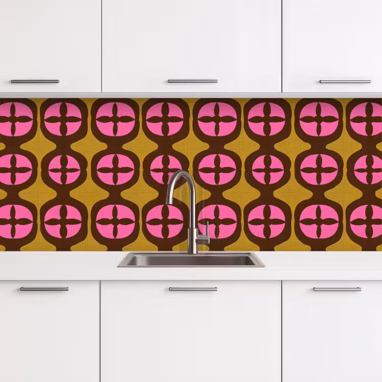 Keuken achterwand - Modern - Patroon - Roze — 4
