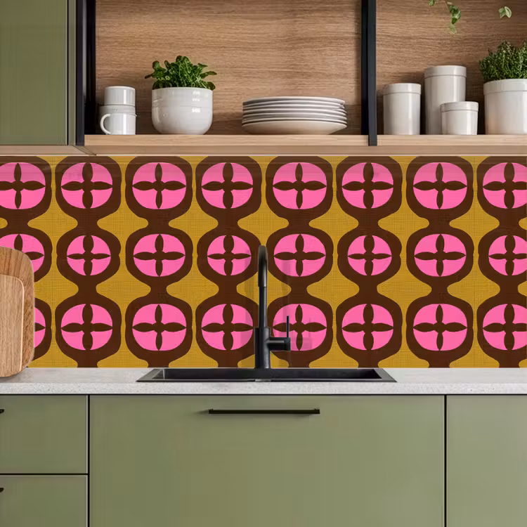 Keuken achterwand - Modern - Patroon - Roze — 8