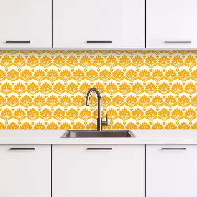 Keuken achterwand - Patroon - Motief - Geel — 4