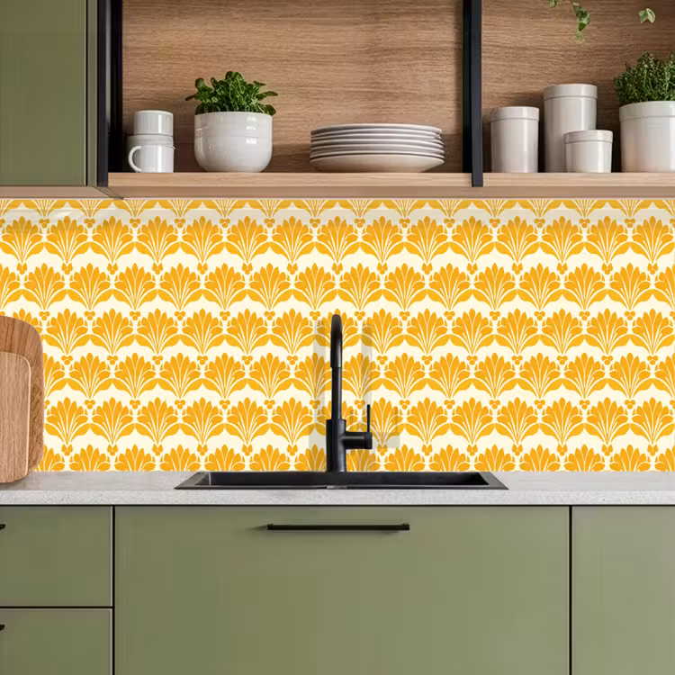 Keuken achterwand - Patroon - Motief - Geel — 8